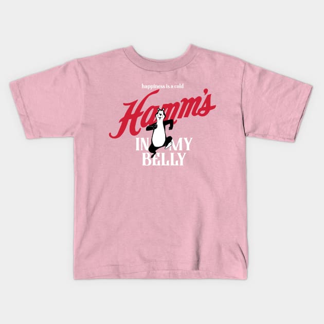 Make your belly happy with a Hamm's Beer! Kids T-Shirt by Eugene and Jonnie Tee's